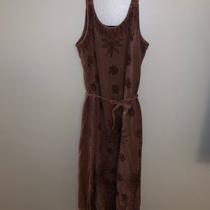 Purple embroidered dress